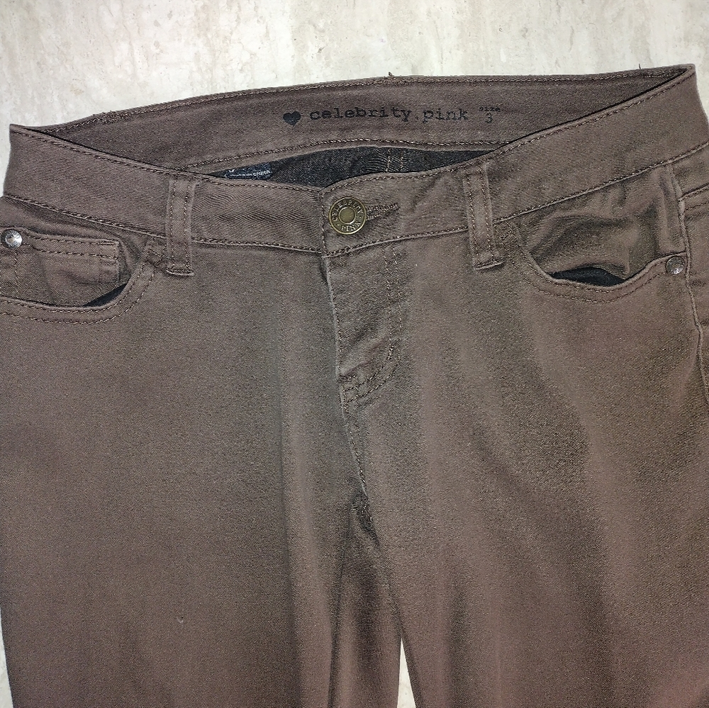 Celebrity.Pink Brown Skinny Jeans